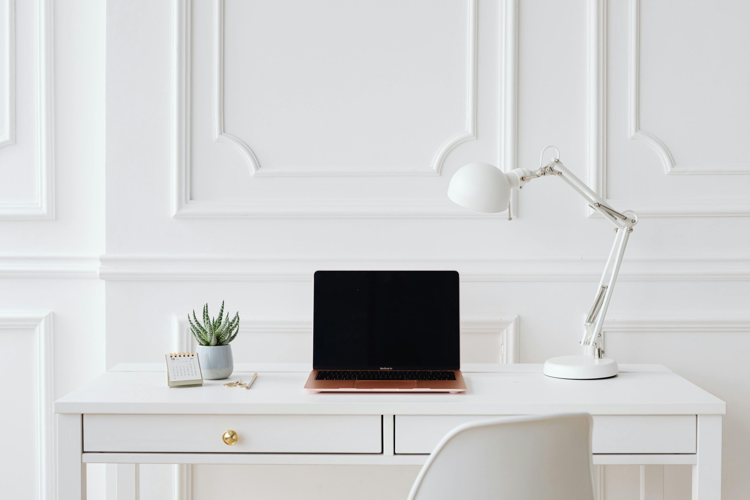 A clean minimalist office desk.