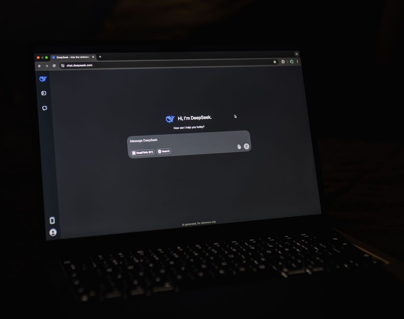 laptop on a table